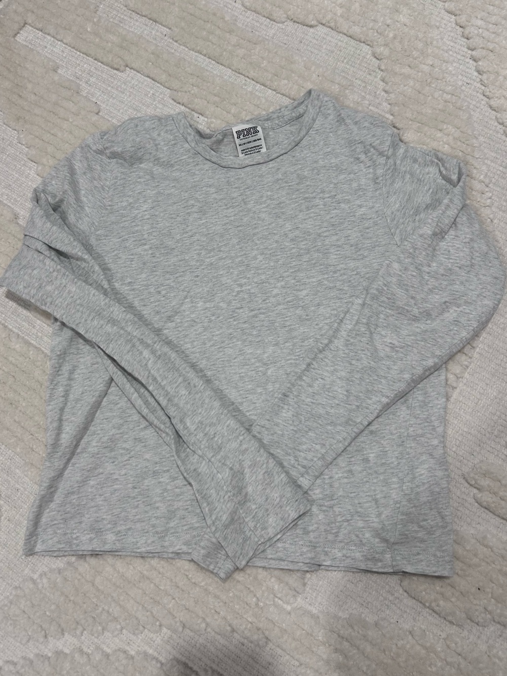 PINK Victoria's Secret Long Sleeve Tee - Light Gray